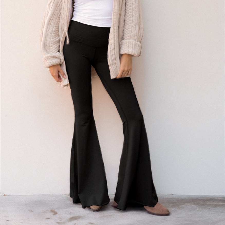 Bell Bottom Yoga Pants & Black Leggings | Teeki Boutique