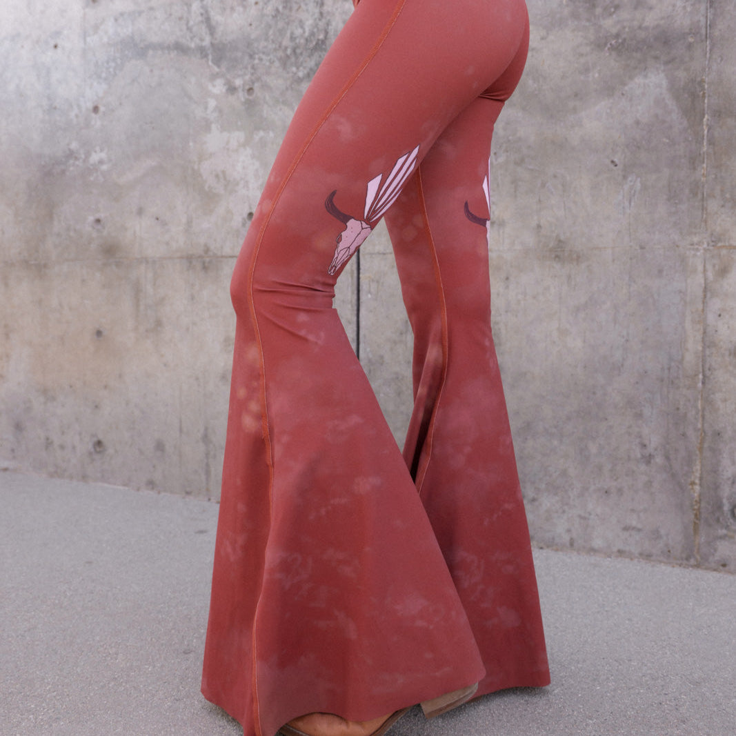 Buffalo Princess Rust Long Bell Bottom Pants | Women's Flare Pants
