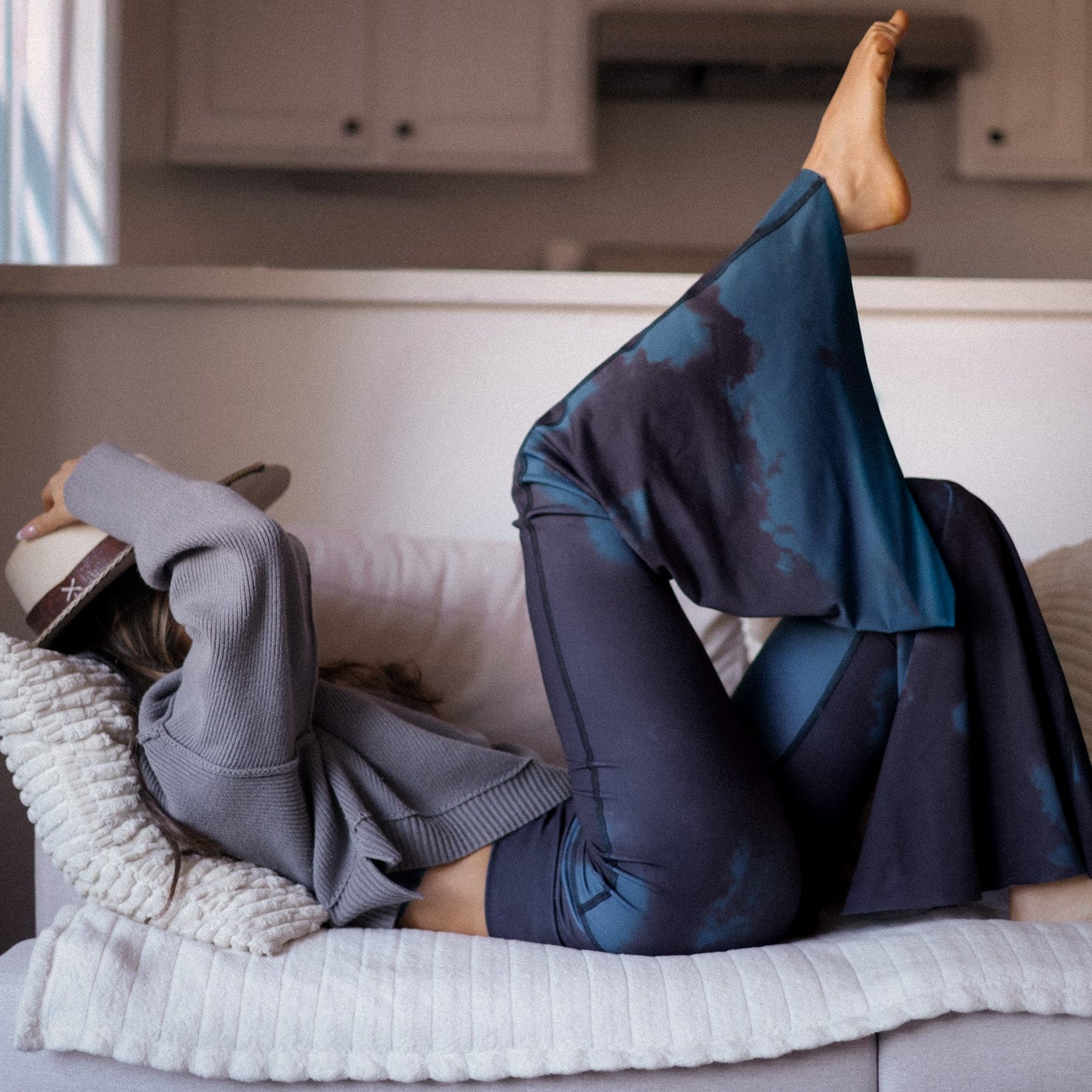 Solstice Sky Crop Bell Bottom Pants | Women's Yoga Flare Pants