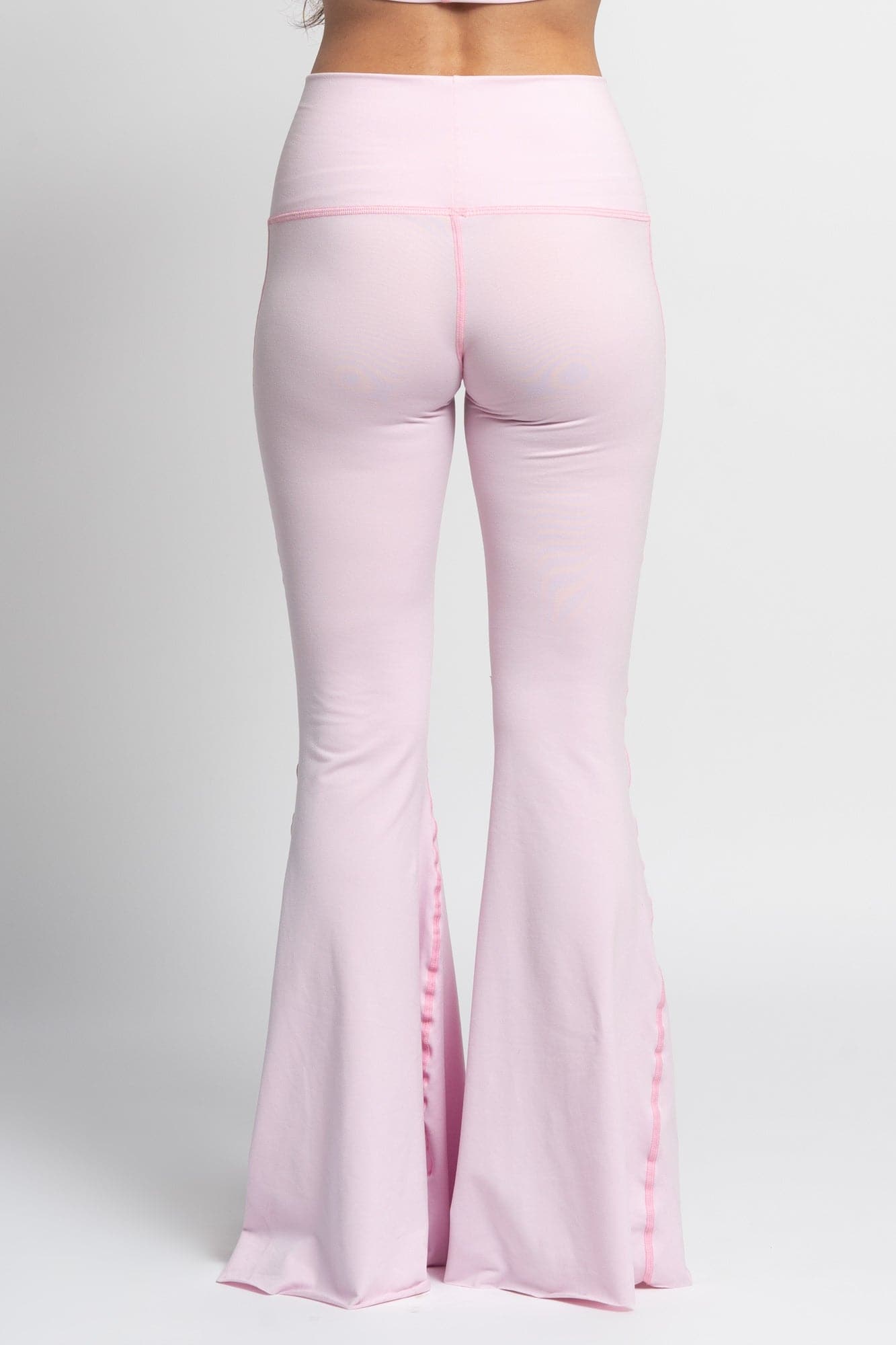 WithLove ♡ Solid Pink Crop Bell Bottom