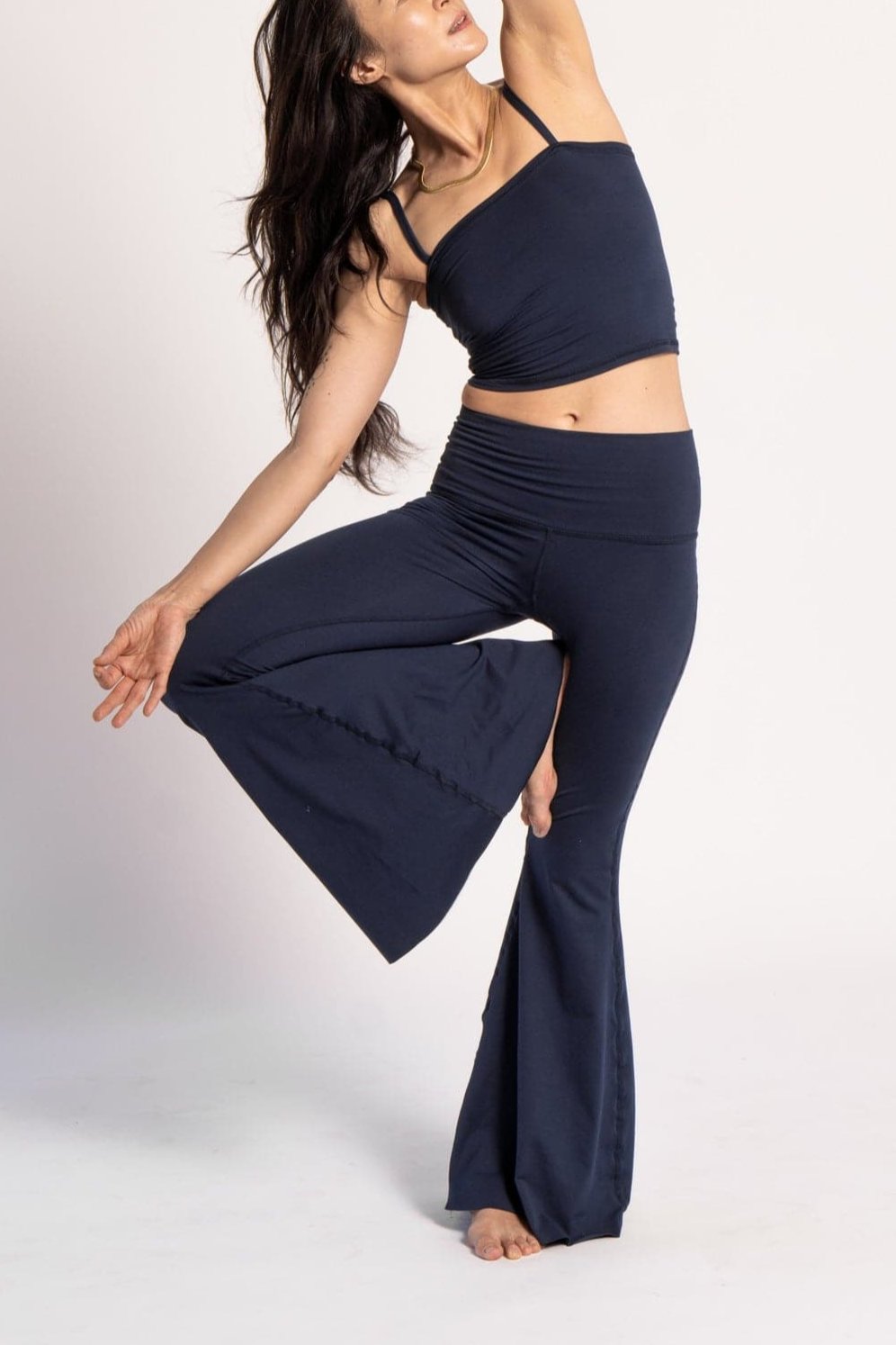 WithLove ♡ Solid Navy Crop Bell Bottom *Waitlist